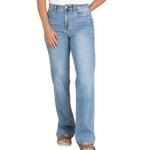 Judy Blue Zoe Classic Straight Fit Light Wash Stretchy Comfortable Trouser Jeans